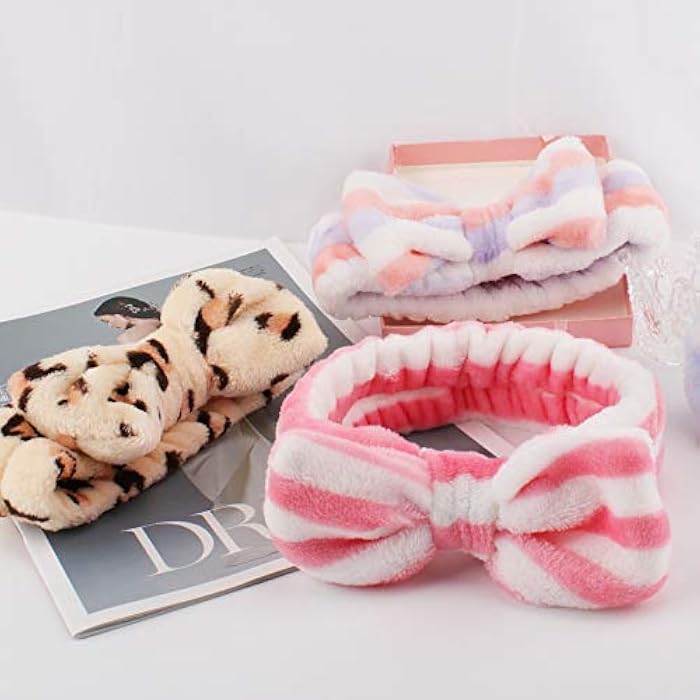 CAVETEE 10 Pack Spa Headband Makeup Headbands Hair Band for Washing Face Microfiber Headband Shower Headband Towel Headband Makeup Headbands for Women - Image 3